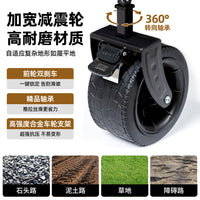 Foldable Outdoor Camping Cart with Tabletop, Heavy-Duty All-Steel Frame, Portable Utility Wagon for Picnic & Travel