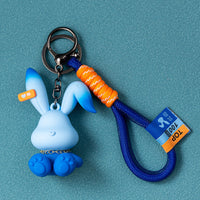 Gradient Rabbit Cartoon Car Keychain Backpack Ornament Couple Keyring Ins Small Gift