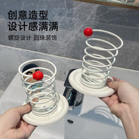 Bathroom Countertop Toothbrush Holder and Organizer with Drainage
