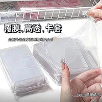 Clear Hard Card Sleeves for 3-inch Photos and Collectible Cards, Horizontal Topload Protectors