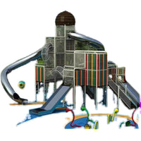 Outdoor Large Non-Powered Playground Equipment Creative Design Combination Slide for Children's Park