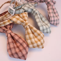 Pet Bow Tie Collar for Cats and Small Dogs, Plaid Gentleman Style Neckwear Accessory