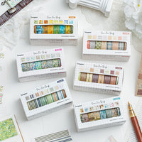 Vintage Floral Washi Tape Set for DIY Journals and Scrapbooks