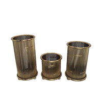 American Retro Metal Flower Vase for Home and Office Decor
