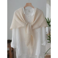 Women's Knitted Triangle Shawl Scarf, Oversized Winter Warm Wrap