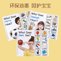 Sensory Quiet Book DIY Kit for Toddlers - English Learning Sticker Activity Book