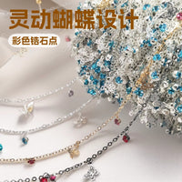 DIY Colorful Zircon Butterfly Chain for Jewelry Making