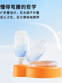 Portable Pet Water Bottle for Dogs and Cats - Foldable Outdoor Travel Drink Dispenser