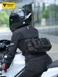 MQZ Motorcycle Multifunctional Waist Bag, Motorbike Riding Crossbody Shoulder Bag, Waterproof Moto Travel Gear Pack