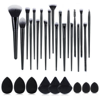 29-Piece Makeup Brush and Sponge Set with Storage Bag, Professional Cosmetic Tool Kit for Blending, Foundation, and Eyeshadow