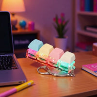 Light-Up Decompression Button Keychain Fidget Toy