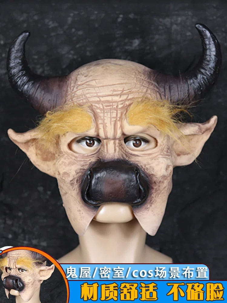 Bull Demon King Mask Headpiece for Halloween & Party Cosplay
