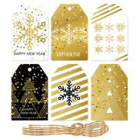 Happy New Year Gift Tags Bookmarks Party Decorations (60 Pcs)