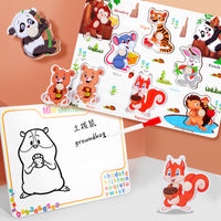 Montessori Wooden Puzzle Board for Kids - Alphabet, Number, Fruit & Shape Learning Toy