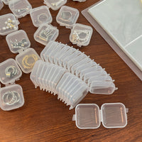 Portable Transparent Jewelry Organizer Box with Dividers for Earrings and Necklaces