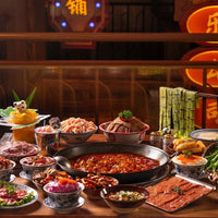 Chongqing Hot Pot Commercial Cast Iron Enamel Round Bottom Yin-Yang Pot for Restaurants