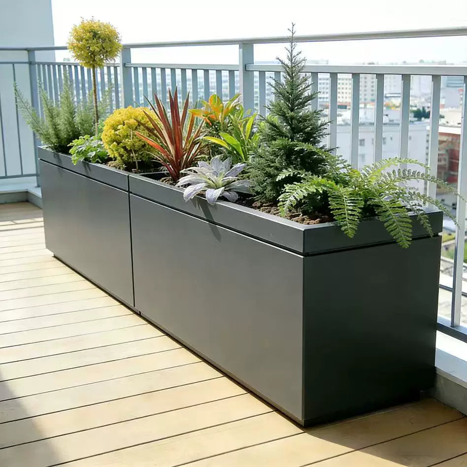 Outdoor Stainless Steel Planter Box Garden Patio Divider Raised Bed