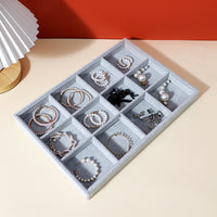Velvet Jewelry Display Tray for Rings, Necklaces, Earrings - Ice Flower Pattern