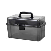 Transparent Black 3-Layer Art Supply and Tackle Box