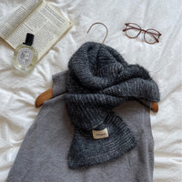 Color Block Knitted Scarf for Autumn/Winter - Stylish & Warm Neck Protection