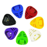Guitar Pick Holder Case with Adhesive Backing, Heart-Shaped Multi-Color Pick Storage for String Instruments