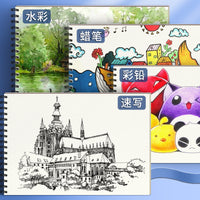 Sijin 8K Thickened Sketchbook Coil-Bound Drawing Book for Art Students and Beginners