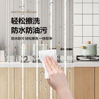 Transparent EVA Thermal Insulated Door Curtain for Air Conditioning, Kitchen Oil Fume Barrier, Punch-Free Installation