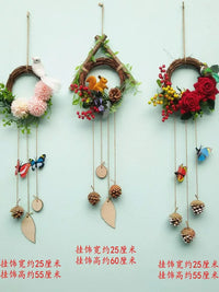 Artificial Flower Wreath Wall Decor for Living Room