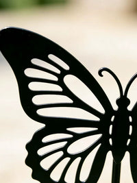 American Country Style Cat and Butterfly Iron Garden Stake Outdoor Landscape Ornament