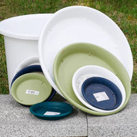 IRIS DEEPOT Resin Plastic Plant Pot Saucer Tray for Indoor Outdoor Use