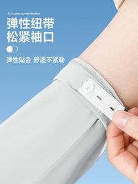 UV Protection Ice Silk Arm Sleeves for Women, Thin Breathable Sun Protection Gloves for Summer