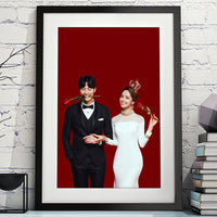 Minimalist Solid Wood Photo Frame for Wedding Photos and Wall Decor