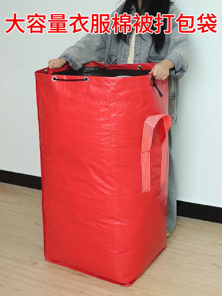 Large Capacity Woven Storage Bag for Clothes, Quilts, and Moving