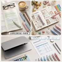 Aesthetic Chisel Tip Highlighter Set Quick-Dry for Journaling, Notes, and Art