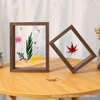 Double-Sided Transparent Glass Photo Frame for Pressed Flowers and Artwork Display