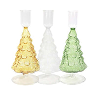 Nordic Minimalist Glass Christmas Tree Candle Holder Ornament