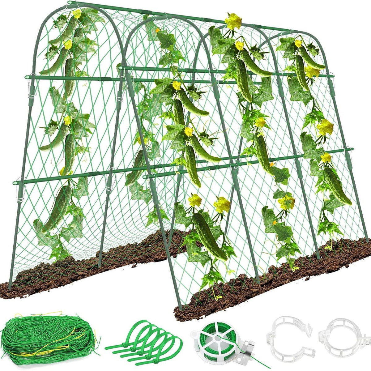 Cucumber Trellis Arch Support for Garden Greenhouse Climbing Plants