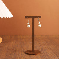 Walnut Wood Embroidery Hoop Jewelry Display Stand for Earrings and Necklaces
