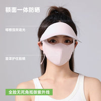 Summer Outdoor Sun Protection Face Mask with Brim, UV Protection Cooling Cover
