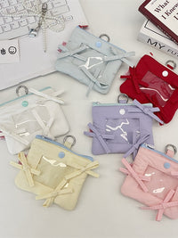 Bowknot Card Holder for Students - ID, Meal, and Small Card Protector