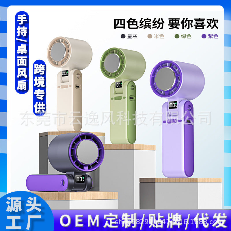 T15S Bladeless Handheld Fan USB Foldable Neck Fan Portable