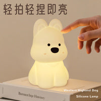 West Highland Cartoon Decompression Silicone Pat Light Night Light