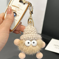 Mink Fur Pom-Pom Keychain Car Keyring Bag Charm