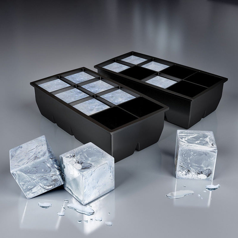 Silicone Square Ice Cube Tray for Whiskey Cocktails and Baby Food