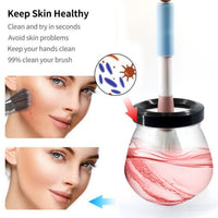 Electric Makeup Brush Cleaner and Dryer with Silicone Bowl