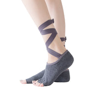 Yoga Toe Socks with Straps Non-Slip for Pilates Barre Dance