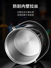 Stainless Steel Double-Layer Insulated Ice Bucket with Handle for Bar KTV Champagne