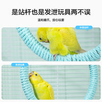 Parrot Cotton Rope Swing Ring Toy for Small to Medium Birds