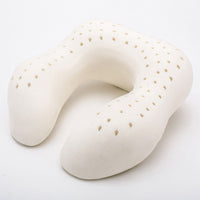 Portable Natural Latex U-Shaped Travel Neck Pillow with Adjustable Core