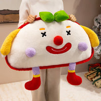 Cartoon Clown Plush Pillow Soft Stuffed Toy for Kids and Home Decor
